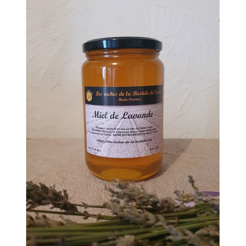 Miel de lavande lavandin récolté en Drôme provençale, fruité et doux