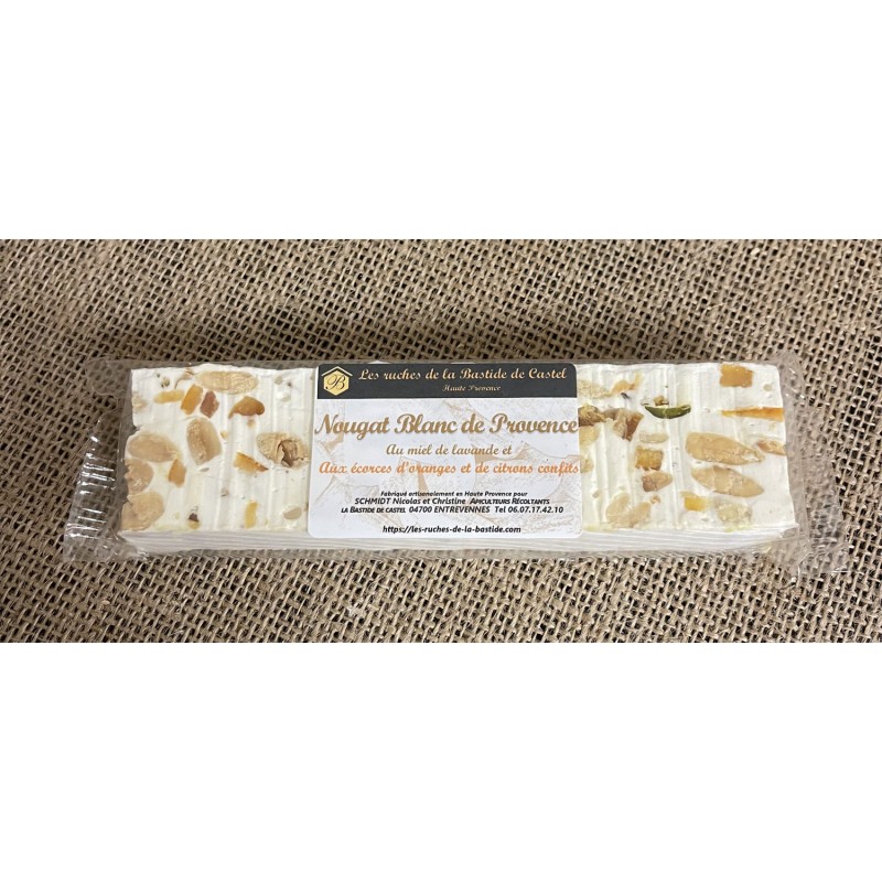 Nougat Blanc de Provence aux ecorces d'oranges et citrons confits