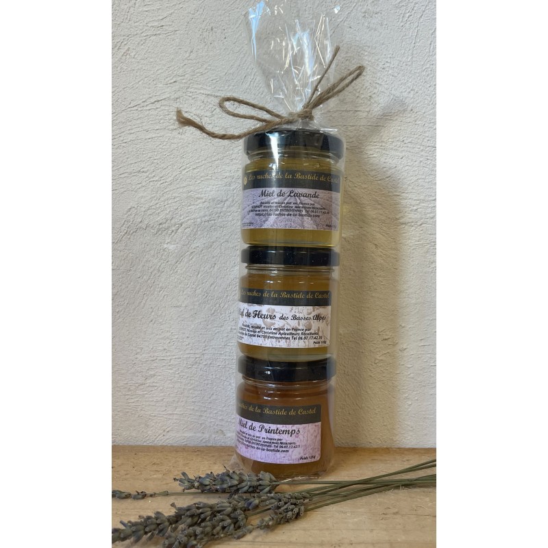Ballotin 3 miels de Provence en 125g