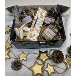 Panier cadeau miel et bonbon