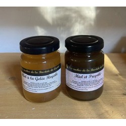 Duo miel à la propolis et miel à la gelée royale française